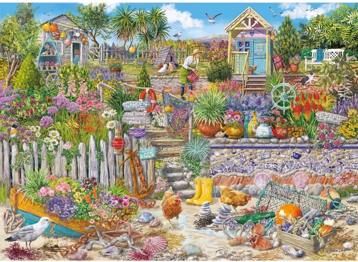 Puzzle Ogród przy plaży 1000 elementów GIBSONS