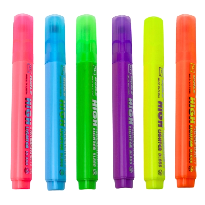 Zestaw fluorescencyjnych zakreślaczy 6 szt.
