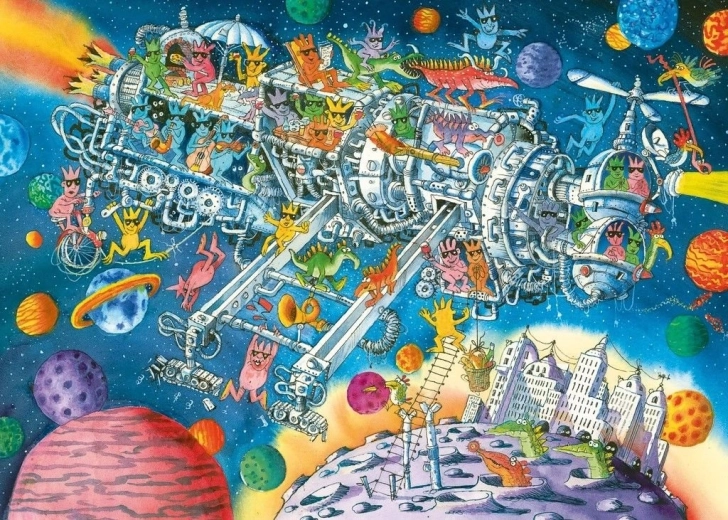 Puzzle Kosmici mile widziani 1000 elementów HEYE