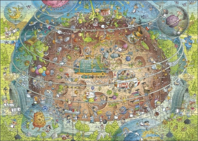 Puzzle Szalona ZOO: Kosmiczny pawilon