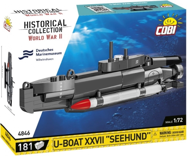 Zestaw do budowy miniaturowej łodzi podwodnej U-Boat Seehund (Typ XXVII) 1:72