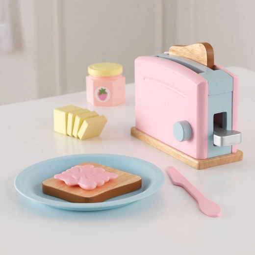 KidKraft espresso zestaw toster w pastelach