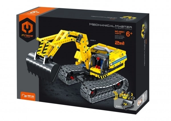 Zestaw konstrukcyjny IamMaster koparka/robot 2w1 plastik 342 części w pudełku 31x23x6,5cm
