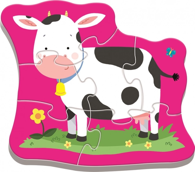 TREFL Baby puzzle Zwierzęta na farmie 4w1 (3,4,5,6 elementów)