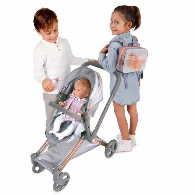 DeCuevas 81777 Składany wózek dla lalek 3 w 1 z plecakiem CITY X 2024 - 73 cm