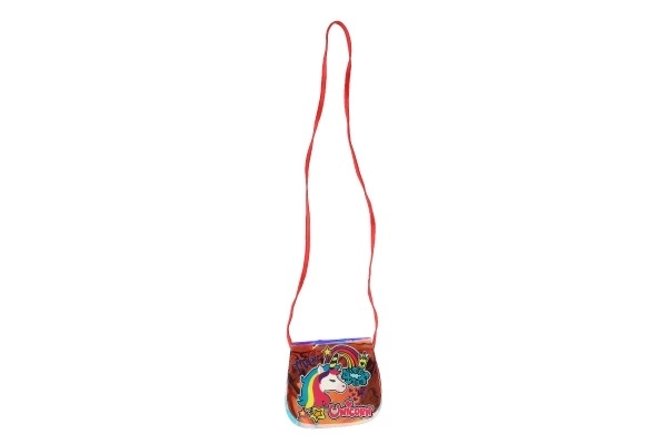 Torebka/torba tęczowy jednorożec plastik 4 kolory w woreczku 17x15x3cm