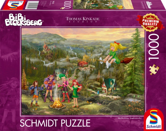 Puzzle Mała czarodziejka Bibi: Zlot małych czarownic 1000 elementów