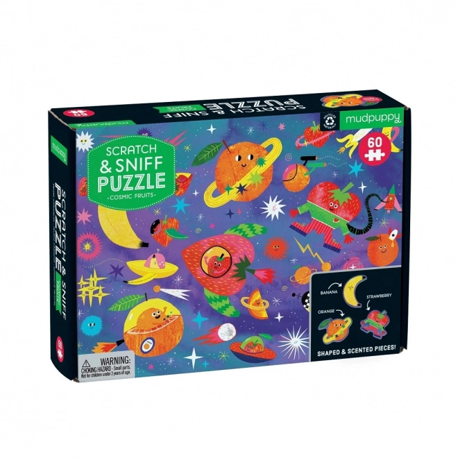 Puzzle Mudpuppy kosmiczne owoce z zapachem 60 elementów