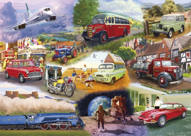 Puzzle Kultowe środki transportu 1000 elementów GIBSONS