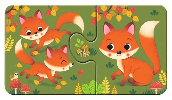 RAVENSBURGER Moje pierwsze puzzle – zwierzątka i młode, 9×2 elementów