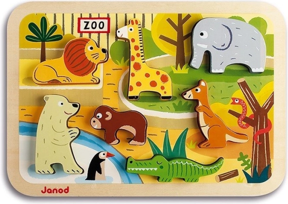 Drewniana układanka ZOO JANOD Chunky
