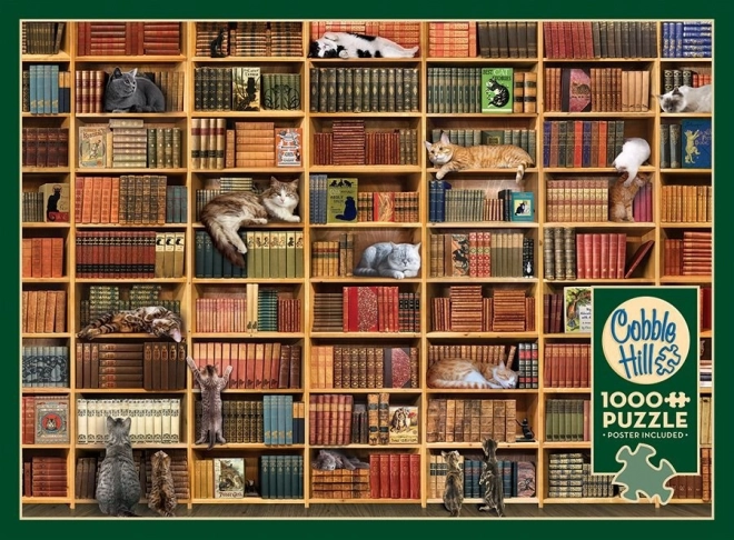 Puzzle Kotowa Biblioteczka 1000 części