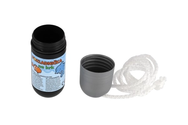 Skarbonka na szyję ze sznurkiem 11,5 cm plastik różne kolory