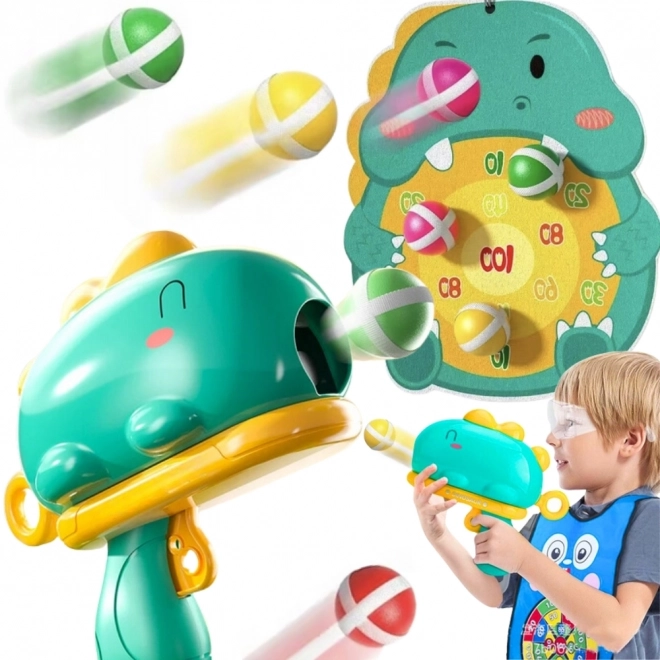 WOOPIE Dinozaur Strzelający Kulkami z Lepkimi Punktami