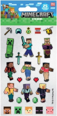 błyszczące naklejki Minecraft – 25 szt.