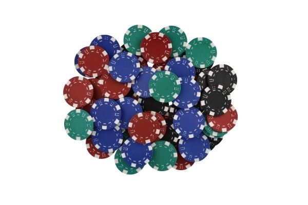 Zestaw pokerowy 100 szt. + karty + kostki w walizce w pudełku 28x25x8cm