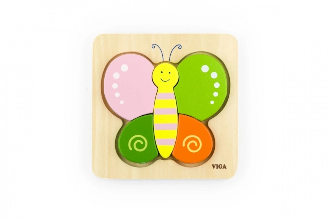 Drewniane puzzle dla najmłodszych - motyl