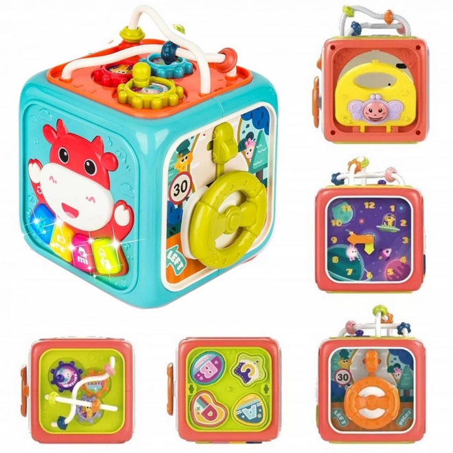 Interaktywna kostka sensoryczna Montessori 6w1