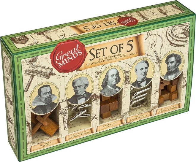 PROFESSOR PUZZLE zestaw 5 łamigłówek Great Minds