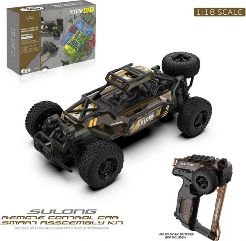 rc crawler sulong 1:18 dla dzieci 8+ z pilotem 2,4 ghz i gumowymi oponami