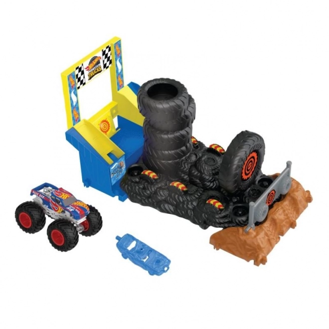 Hot Wheels Monster trucks arena - wyścigowe wyzwanie zestaw do gry HNB87 – HW Tiger Shark