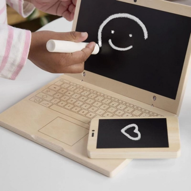 Fisher-Price drewniany zestaw home office dla dzieci (9 elementów)