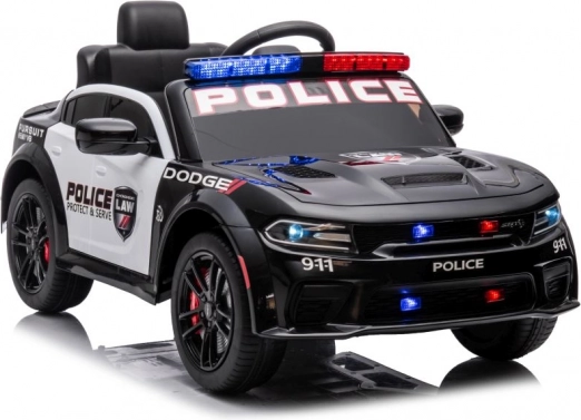 Dziecięcy elektryczny radiowóz DODGE Charger, czarny