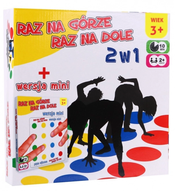 Raz w górę, raz w dół 2 w 1 dla dzieci 3+ Gra arcade + Mat z kółkami + Shuffle board + Mini wersja na palce