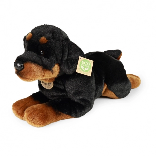 Pies pluszowy Rottweiler leżący 39 cm ekologiczny