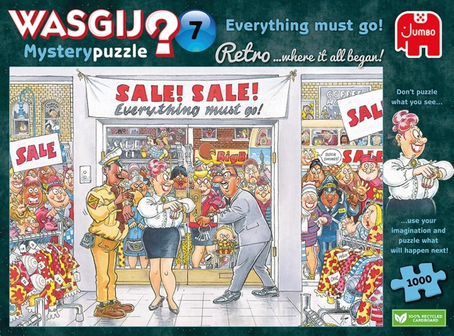 JUMBO Puzzle WASGIJ Mystery 7: Wszystko musi zniknąć! 1000 elementów