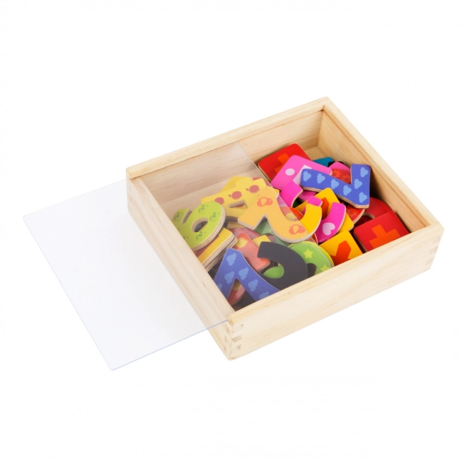 Small Foot drewniane kolorowe magnetyczne cyfry 40 szt.