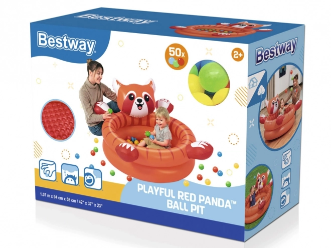 Suchy basen czerwona panda z piłeczkami od Bestway