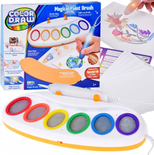 magiczny zestaw do malowania Color & Draw LED – czarodziejski pędzelek do świetlnego malowania dla dzieci