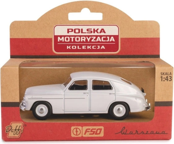 Metalowy model WARSZAWA M20 1:43 – biały