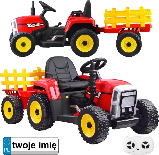 Elektryczny traktor z przyczepą i zdalnym sterowaniem – Traktor