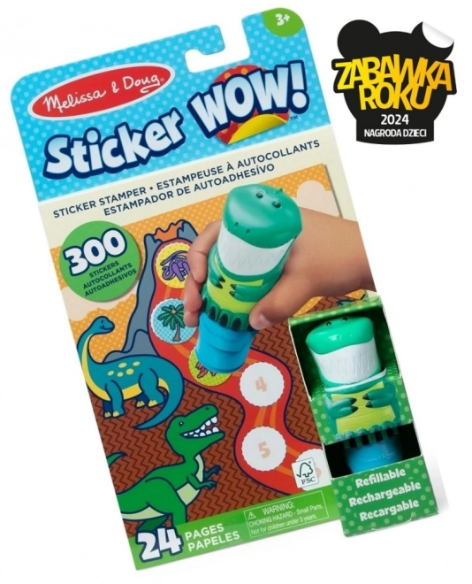 Kreatywny zestaw naklejek z dinozaurami – Melissa & Doug