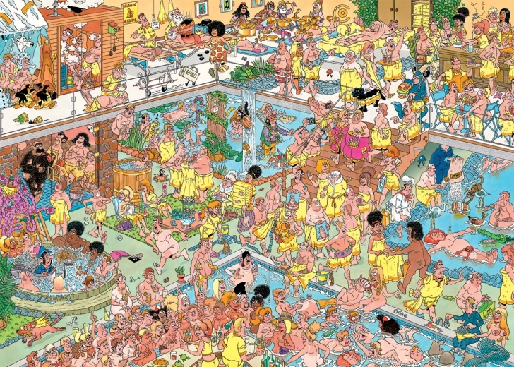 Puzzle JUMBO Jan van Haasteren - Trochę inne wellness 1000 elementów