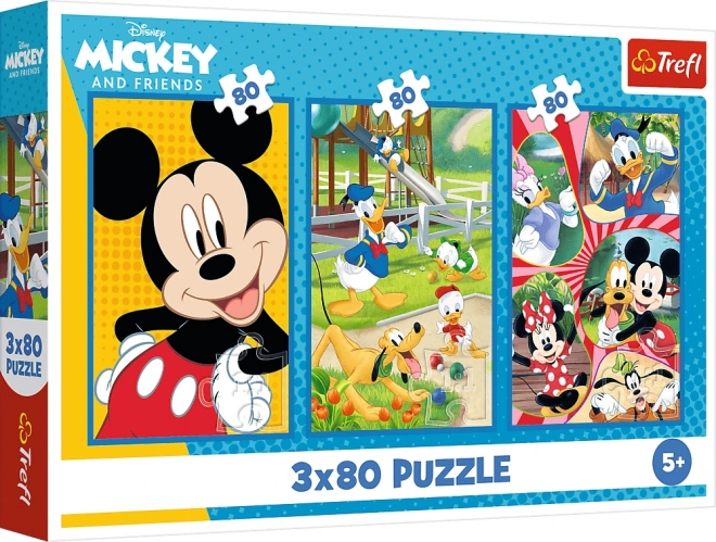 Puzzle Zespół Myszki Miki 3x80 elementów