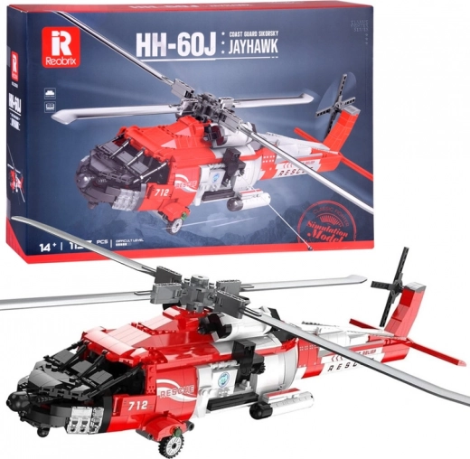Klocki ratunkowego śmigłowca Sikorsky HH-60J Jayhawk, 1137 elementów