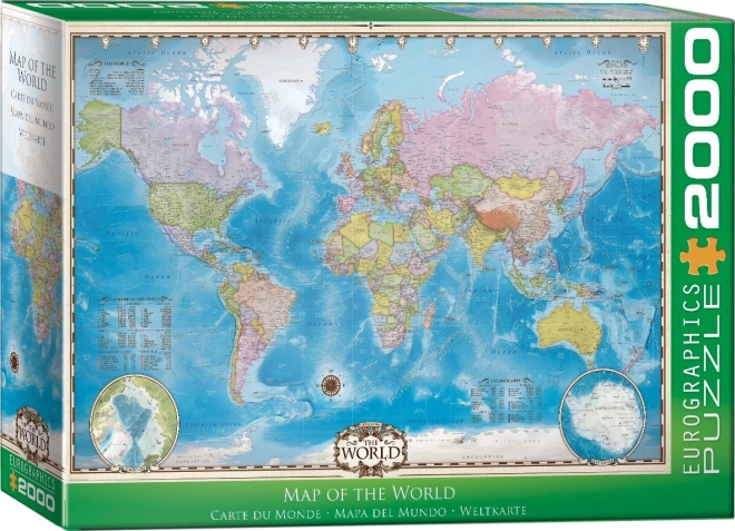 EUROGRAPHICS puzzle Mapa świata 2000 elementów
