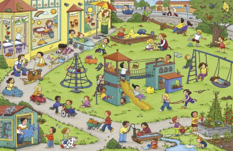 Zabawny plac zabaw dla dzieci