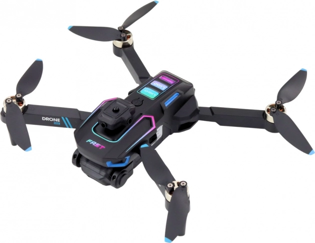 Dron LU60 z podwójną kamerą HD i światłami LED czarny