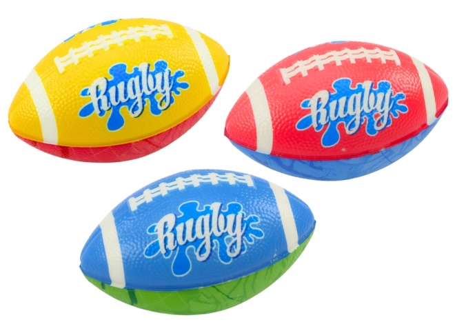 Zestaw 3 piankowych piłek do rugby 3 kolory