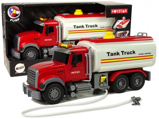 Biały cysterna Truck Dźwięki Światła