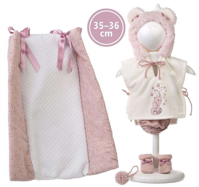 Llorens M635-44 strój dla lalki niemowlaka NOWO NARODZONY rozmiar 35-36 cm
