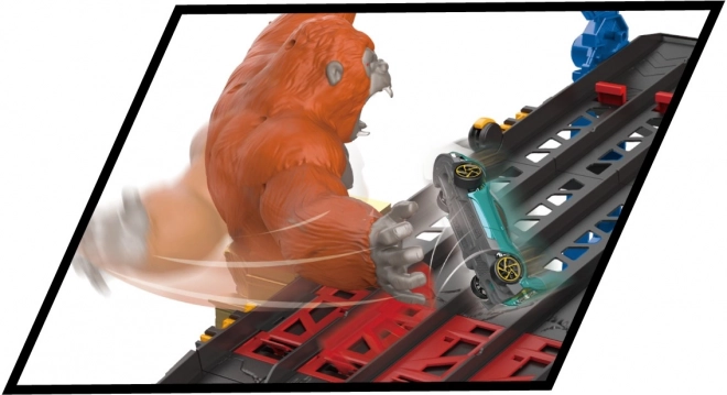 Zabawna trasa Metal Machines 4 tory atak goryli
