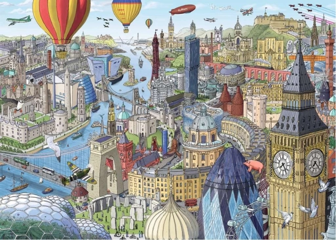 puzzle wokół wielkiej brytanii i irlandii 1000 elementów ravensburger