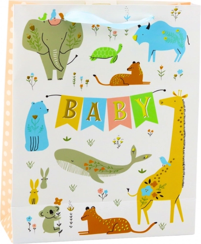 Torebka prezentowa Baby ze zwierzątkami 32 x 26 x 10 cm