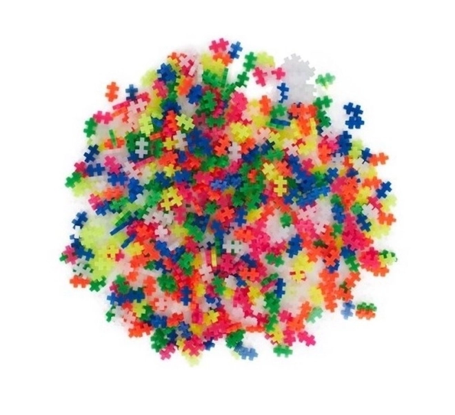 Klocki Plus-Plus Mini Mix 600 sztuk (Pastel/Neon) + 2 podstawowe płytki