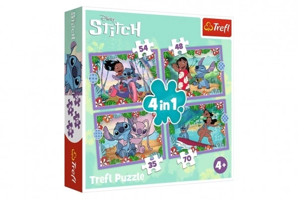Puzzle Lilo & Stitch 4w1 Szalony dzień Trefl